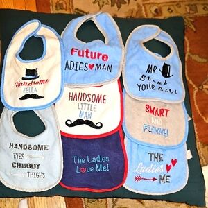 Baby Funny Sayings Bib Set - 8